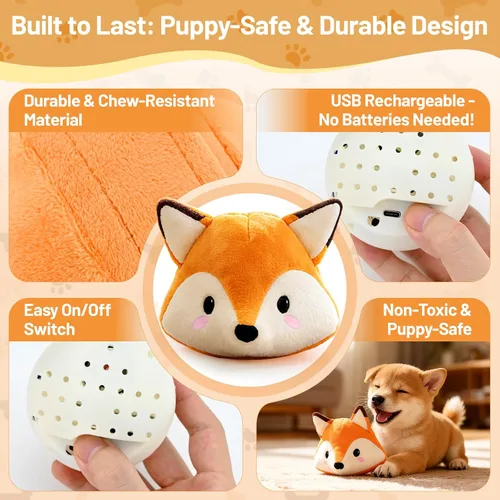 Miniatura 5 de Juguete automático para cachorros para aliviar la ansiedad y el aburrimiento, movimiento automático, rebote y vibración con sonido para estimulación