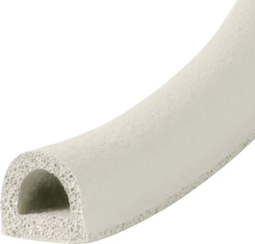 Miniatura 5 de Frost King V25WA Cinta autoadhesiva de hule de sección D, 5/16" de ancho, 1/4" de grosor, 5,18 m de largo, blanco