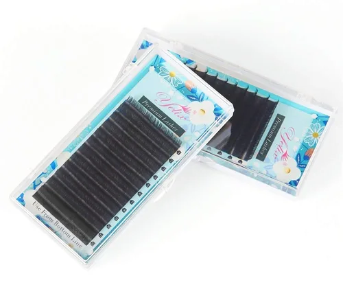 Miniatura 9 de Extensiones de pestañas individuales sedosas mate, suaves y naturales, pestañas de visón falso, rizo D, 0.003 in de grosor, 100% hechas a mano D Curl