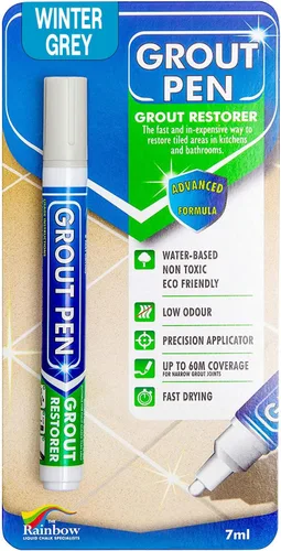 Marcador de pintura para azulejos con bolígrafo de lechada: pintura impermeable para lechada, colorante de lechada de azulejos y bolígrafo sellador,