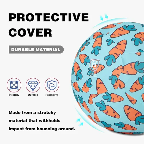 Miniatura 2 de Harrison Howard Howdy Bally Horse Playball Covers Mega Ball Cover para uso equino, patrones divertidos exclusivos protectores con estampado