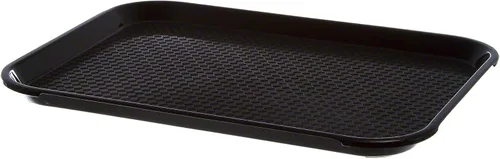 Miniatura 3 de Thunder Group Bandeja rectangular de plástico para comida rápida, 10-1/2 x 13-5/8 pulgadas, negro