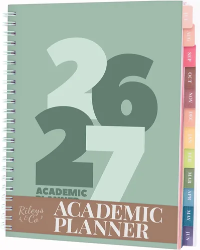 Miniatura 17 de Rileys Agenda Académica 2026-2027, agenda diaria, semanal y mensual, julio de 2026 a junio de 2027, páginas de notas para estudiantes