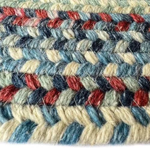 Miniatura 5 de Capel American Heritage Barn Blue - Alfombra trenzada rectangular concéntrica de 0 pies 24 pulgadas x 0 pies 48 pulgadas Azul granero