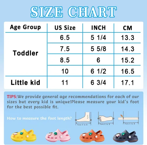 Miniatura 6 de KIDSUN Zuecos de jardín para niños y niñas, sandalias de agua sin cordones, ligeras, para exteriores, verano, playa, piscina