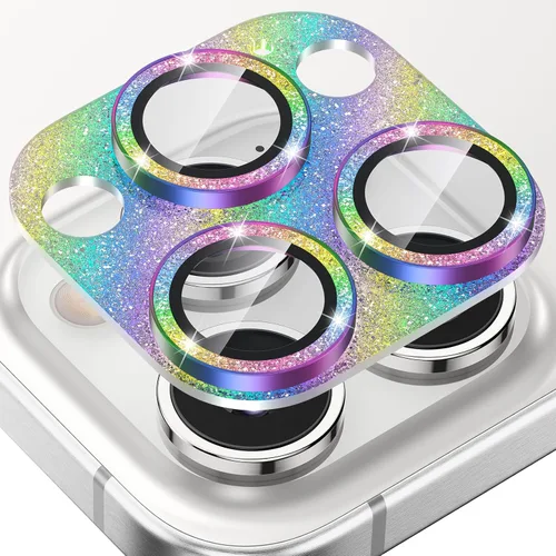 Miniatura 19 de Tensea Protector de lente de cámara para iPhone 16 Pro/iPhone 16 Pro Max/iPhone 15 Pro/iPhone 15 Pro Max, cubierta de vidrio templado de aleación