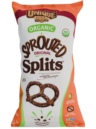 Miniatura 8 de Unique Snacks Brotados Splits Pretzels Germinados, Deliciosos Homestyle horneados, Certificado OU Kosher y sin OMG, Sin Sabor Artificial, Bolsa de 8