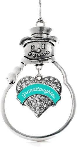 Miniatura 152 de Inspired Silver - Big Sis - Adorno de Navidad plateado - Adorno de árbol de Navidad con dije de corazón con circonita cúbica - Decoración colgante