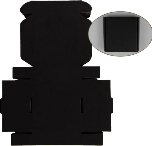 Miniatura 3 de SUNLPH - Paquete de 50 cajas de envío pequeñas de 4x4x1 pulgadas, cajas de cartón corrugado negras, caja de embalaje para mudanza y envío Negro
