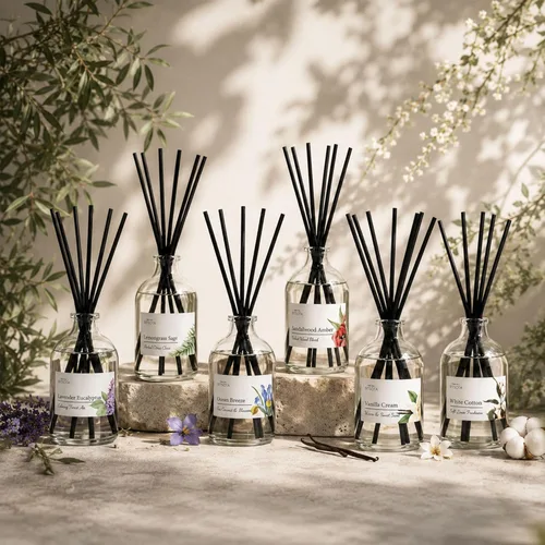 Miniatura 9 de Juego de Difusor de Varillas, Difusor Aromático Perfumado con Varillas, Difusor de Varillas de Fragancia para el Hogar para Decoración de Estantes