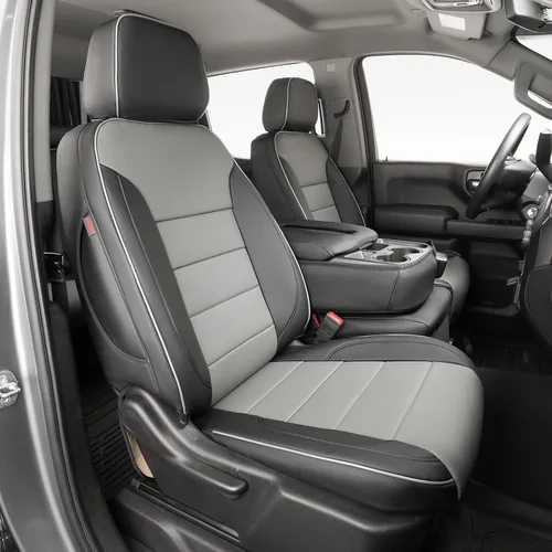 Miniatura 17 de EKR Fundas para Asientos Silverado de Ajuste Personalizado para (Cabina Doble) 2014 2015 2016 2017 2018 Chevrolet Silverado 1500 & HD 2500/3500