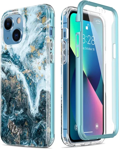 Miniatura 42 de Esdot Funda protectora para iPhone 13 Mini con protector de pantalla integrado, protección de grado militar con diseños de moda para mujeres
