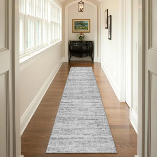Miniatura 43 de Alfombras para pasillos antideslizantes 2x8, alfombra de pasillo moderna lavable para entrada, alfombra de piso suave resistente a manchas para Gris
