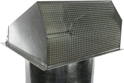 Miniatura 2 de RDP Ventilación de pared con capucha con rejilla y compuerta (8 pulgadas, galvanizado)