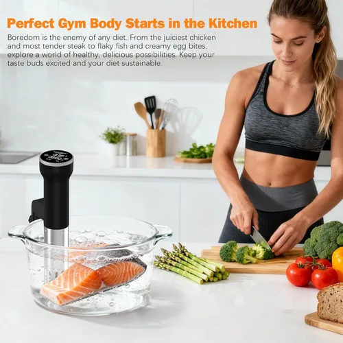Miniatura 5 de CATTLEMAN Sous Vide Machines Wi-Fi, 1000 W, IPX7 impermeable, circulación de inmersión, cocina precisa, cocina Suvee con control preciso