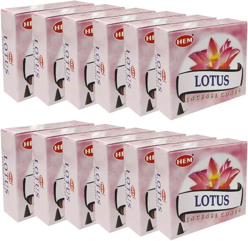 Miniatura 6 de Conos de Incienso de Loto y Paquete de Quemador de Cono de Incienso Insence Insense Dobladillo de Incienso Lotus