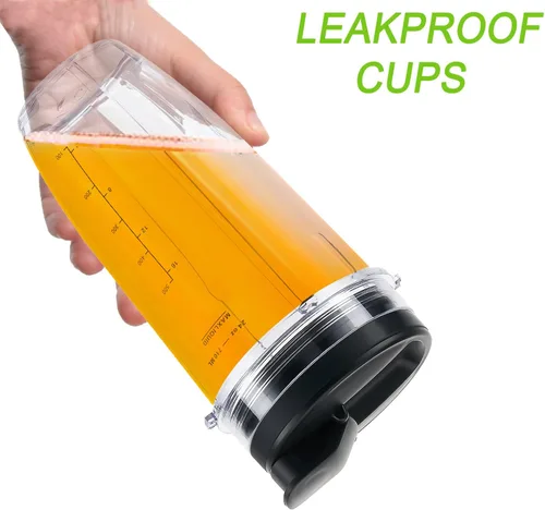 Miniatura 4 de Vaso de repuesto de 24 onzas para licuadora Nutri Ninja con tapa con bebedero y sello para BL450 BL456 BL480 BL482 BL640 BL642 BL682 BN401 BN751