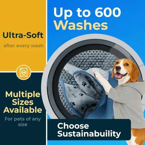 Miniatura 2 de GREEN LIFESTYLE Almohadillas lavables para orinar para perros (paquete de 2, 30 x 34), altamente absorbentes, lavables a máquina, almohadillas