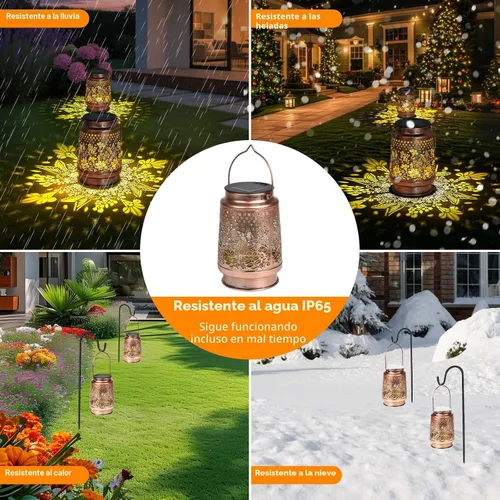 Miniatura 3 de Farol solar impermeable para exteriores, decoración de jardín, regalos de cumpleaños de Navidad para mujeres, mamá, abuela, jardín decorativo