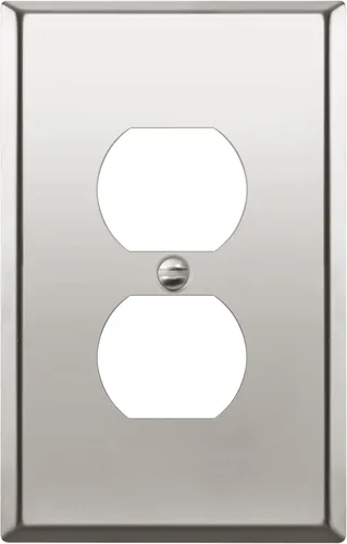 Miniatura 13 de LIDER Placa de pared de metal para receptáculo doble dúplex, resistente a los impactos/corrosión, cubierta de salida de metal, acero inoxidable 430