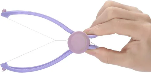 Miniatura 7 de Eliminación de enhebrado de vello facial, depiladora facial morada, depiladora de depilación ABS cómoda para mujeres (gafas en caja)