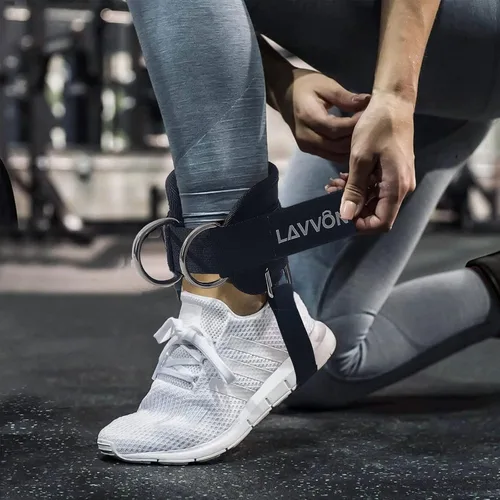 Miniatura 6 de LAVVON Correas de tobillo para máquinas de cable Kickbacks – Accesorios de cable de tobillo ajustables y cómodos para gimnasio, correa de tobillo