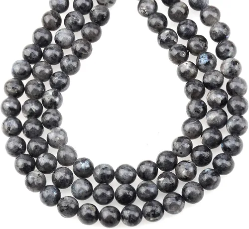Miniatura 45 de LPBeads 100 piezas de cuentas sueltas de jade blanco natural pulido de 8 mm y redondo con cordón elástico para hacer joyas y pulseras Jade blanco