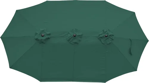 Miniatura 3 de Northlight Sombrilla de mercado para patio al aire libre de 15 pies con manivela, color verde