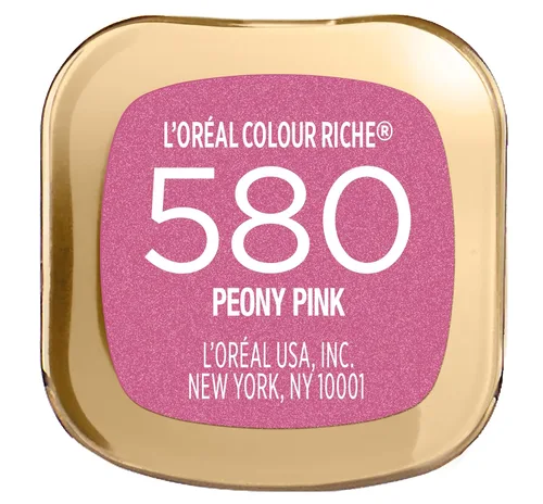 Miniatura 6 de L'Oreal Paris - Lápiz labial Colour Riche Original, cremoso e hidratante, satinado con aceite de argán y vitamina E, Peony Pink, 1 unidad Rosa
