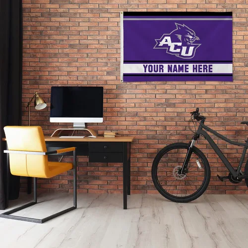 Miniatura 2 de Rico Industries NCAA Abilene Christian Wildcats - Bandera estándar personalizada de 3 x 5 pies, fabricada en los Estados Unidos, decoración