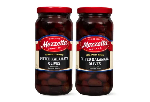 Miniatura 12 de Mezzetta Aceitunas kalamata griegas sin hueso – Aceitunas moradas ricas de Grecia para recetas mediterráneas y aperitivos – Prácticas aceitunas sin
