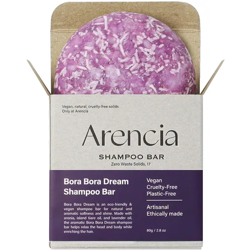 ARENCIA Bora Bora Dream - Barra de champú voluminizadora, protege el color para rizos y todo tipo de cabello, vegano, pH equilibrado, sin sulfato,