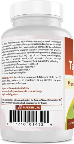 Miniatura 7 de Best Naturals Extracto de arándano 1000 mg y extracto de cereza agria 1000 mg