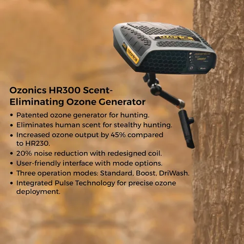 Miniatura 3 de Eliminador de Aromas Ozonics HR300 Generador de Ozono para Caza con Configuración de Salida de Impulso Control de Aromas con 3 Modos