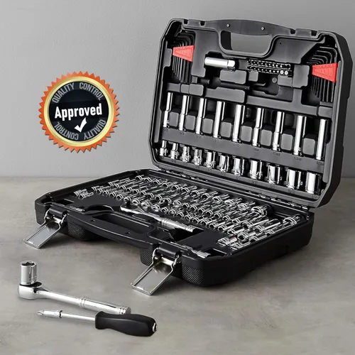 Miniatura 7 de Amazon Basics - Juego de herramientas de llaves mecánicas con estuche, 123 piezas