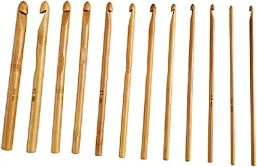 Miniatura 4 de 12 ganchos de ganchillo de bambú de 6 pulgadas para tejer, ganchos para tejer, hilo de tejido artesanal de 3 a 0.394 in de diámetro