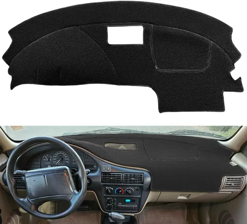 Cubierta de tablero de salpicadero, alfombrilla de ajuste personalizado para Chevy Chevrolet Cavalier 1995-2005 (negro) Y46