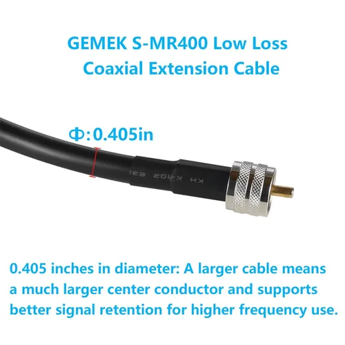 Miniatura 6 de Cable coaxial CB de 15 pies, Cable coaxial KMR400, UHF PL259 macho a macho cables de antena CB de baja pérdida, 50 ohmios para radio HAM, analizador