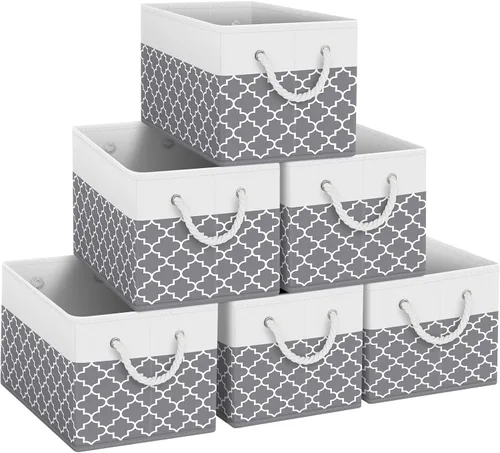 Miniatura 30 de Fab totes Contenedores de almacenamiento [2 unidades], cestas de almacenamiento plegables para organizar juguetes, libros, estantes, armario, caja