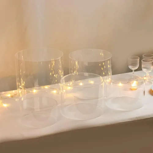 Miniatura 5 de Efavormart - Juego de 5 soportes acrílicos para tartas de 8.5 pulgadas, 9 pulgadas, 10 pulgadas, 11 pulgadas, 12 pulgadas, diseño de cilindro