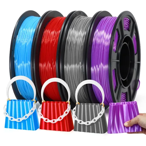 Miniatura 14 de RepRapper Filamento de ácido poliláctico (PLA), paquete de muestra de purpurina multicolor, brillante Galaxy Silk PLA0.069 pulgadas para impresora