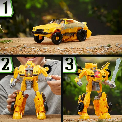 Miniatura 6 de Juguetes Transformers Rise of The Beasts Movie, Juguete Convertible Bumblebee Modo Bestia con Luces y Sonidos, Edades 6 y más, 10 pulgadas