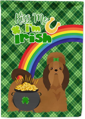 Miniatura 157 de Caroline's Treasures WDK4731GF - Bandera decorativa para jardín del día de San Patricio, color negro y tostado, Airedale Terrier, para jardín