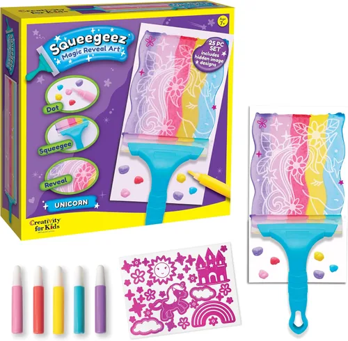 Miniatura 9 de Creativity for Kids Kit de Manualidades Squeegeez Magic Reveal: Mariposa - Actividad de Pintura Artística para Niños, Regalos para Niñas y Niños