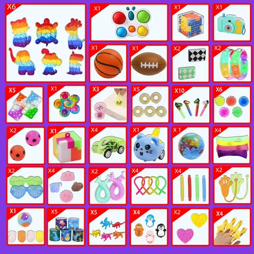 Miniatura 2 de 1000 piezas de recuerdos de fiesta para niños, juguetes para ansiedad a granel, juguetes de regalo de cumpleaños, rellenos de calcetines inquietos
