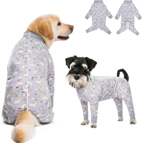 Miniatura 18 de Traje de recuperación para perros grandes y medianos después de la cirugía, mameluco antilameduras suave y transpirable para perros, alternativa al