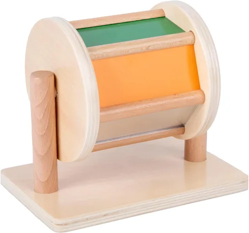 Miniatura 4 de Kit de Juguetes Montessori para Bebés - Espejo Montessori, Peekaboo, Rompecabezas con Asas, Tambor Giratorio Mediano - Para Niños de 6-12 Meses