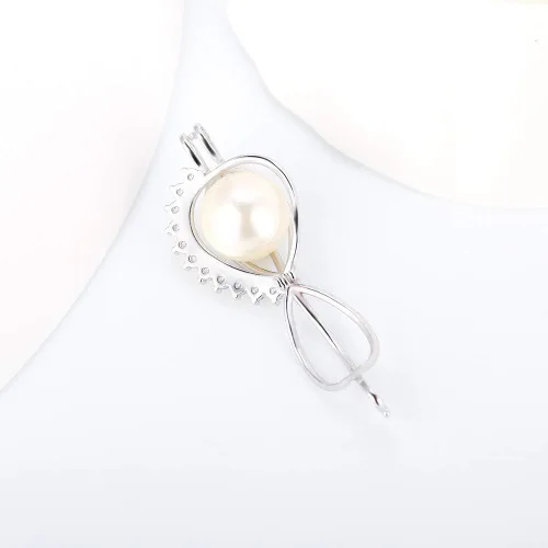 Miniatura 4 de Colgantes de plata de ley 925 con forma de corazón de circonita cúbica grande Edison para manualidades, collares, pulseras y bisutería