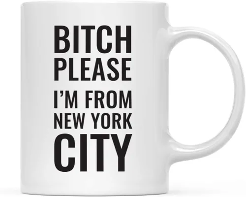 Miniatura 101 de Andaz Press Taza de café de 11 onzas, regalo de broma, Bitch Please I'm from Alabama, paquete de 1, incluye caja de regalo, divertidas ideas