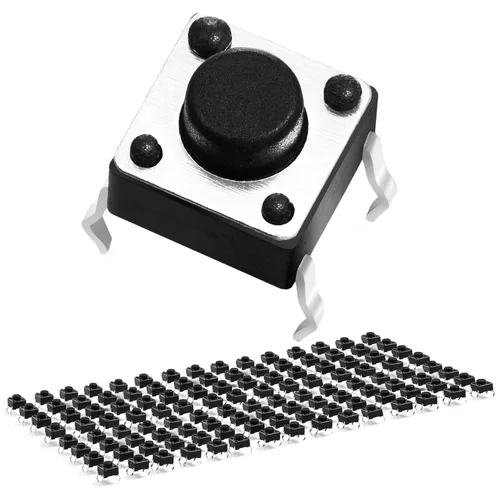 Miniatura 9 de Chanzon Interruptor de botón táctil táctil 0.236x0.236 x0.169 in Micro Momentary Tact Switch 2 pin 20 unids SPST Interruptores pulsadores